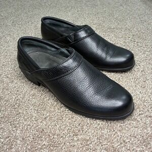 Ariat Leather Clogs Womens 9 Black Slip On Mules Shoes Western Booties Low Ankle